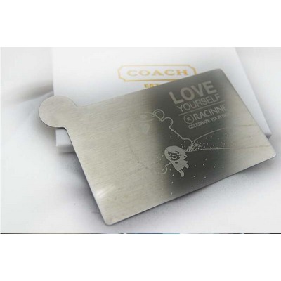 Square Stainless Steel Cosmetic Mirror w/PU Cover