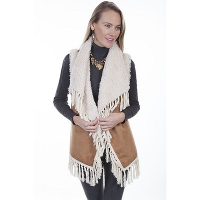 Honey Creek Faux Fur Vest w/Fringe