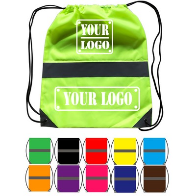 Neon Polyester Drawstring Bag