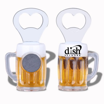 Angled Handle Style Magnetic Beer Mug Bottle Opener (Shorter Prod Time)