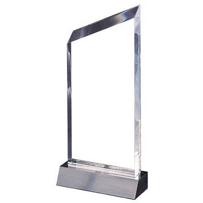 Desktop Wedge Award, Clear, Small (3"x5-1/2")