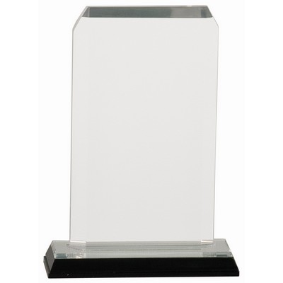 3 1/2" x 6 1/2" Silver Clipped Corner Impress Acrylic Award