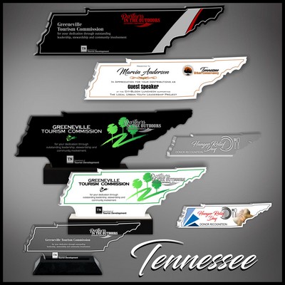 7" Tennessee Black Budget Acrylic Award