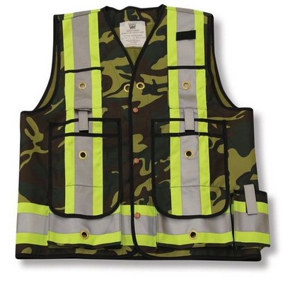 Camo Cotton Duck Surveyor Safety Vest