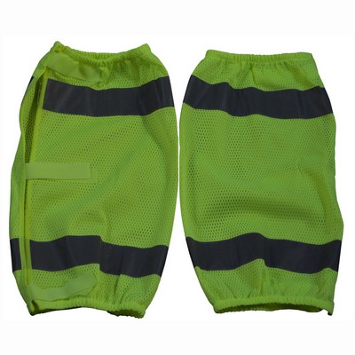 ANSI Class E Lime Mesh Reflective Leggins with Adjustable Hook & Loop Closures