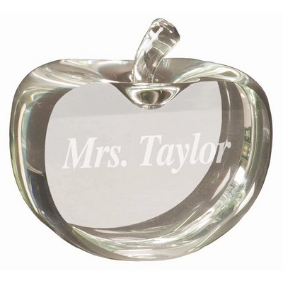 3 1/2" x 3 3/4" Flat Crystal Apple