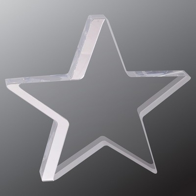 7.75" x 7" Silver Star Acrylic Award