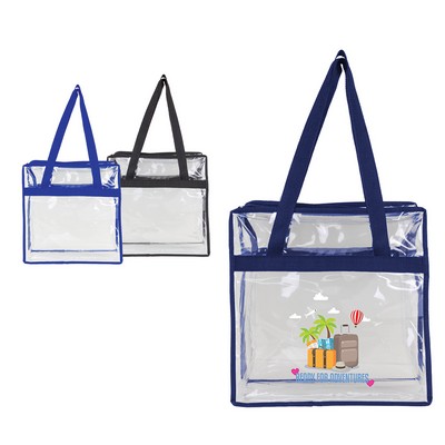 Newport Clear Zipper Tote