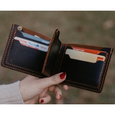 Bifold Horizontal Leather Wallet