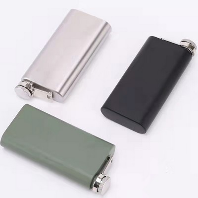 Classic Flat Flask 5oz with Never-Lose Cap