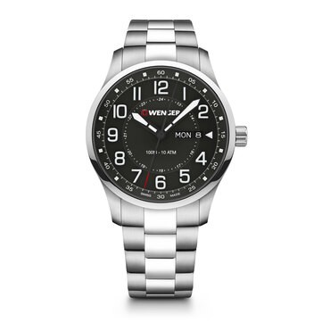 Swiss Army Attitude Black Dial, Stainless Steel Bracelet Large