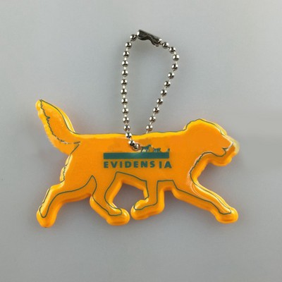 Wolf Shape Reflective Keytag