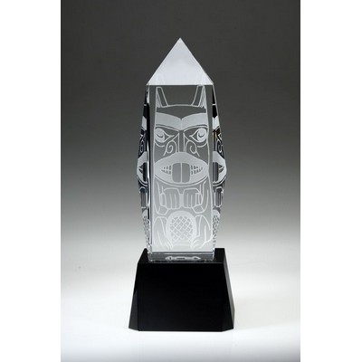 Liberty Peak Crystal Award, 6"H