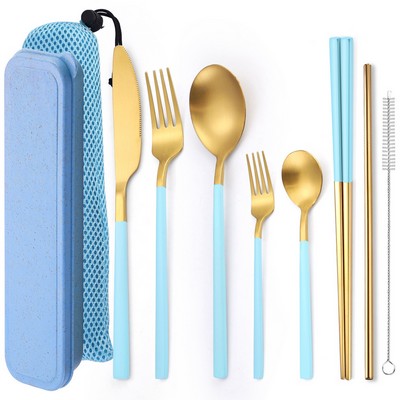 Color Matching Stainless Steel Cutlery 8 Pieces Set