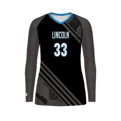 High Five Girls' Freestyle™ Sublimated Long Sleeve Stretch Volleyball Jersey