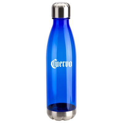 25 Oz Tritan Plastic Bottle With Stainless Base And Cap