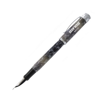 Tornado Acrylic - Silver Lining Fountain Pen - 1.1 Nib