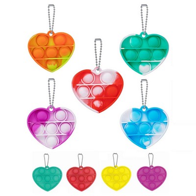 Heart Shape Push Pop Keychain