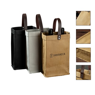 Natural Kraft Wine Tote Bag