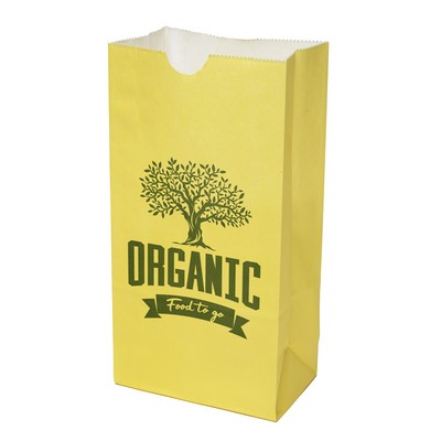 5" x 9.75" x 3.125" One-color Colored Paper Bag Yellow