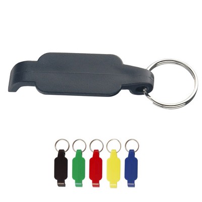 Plastic Beer Bottle Opener Keychain