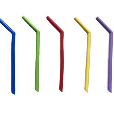 Reusable Silicone Bent Straws