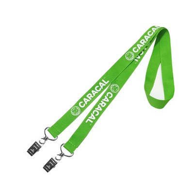 3/4" Double ended Nylon Lanyards with Bulldog clip