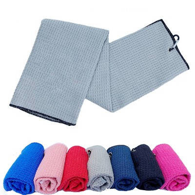 Tri-fold Waffle Golf Towel