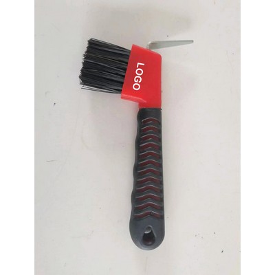 Horse Hoof Pick Brush with Soft Touch Rubber Handle