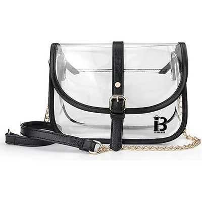 Clear Saddle Cross Body Bag