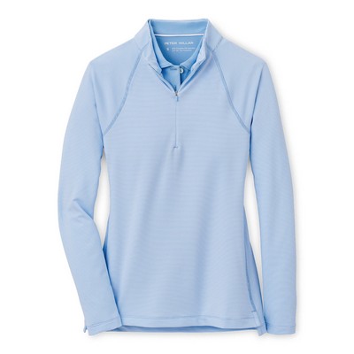 Peter Millar Women's Sugar Stripe Raglan Perth Quarter-Zip