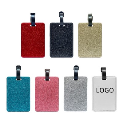 PU Leather Glitter Luggage Tag