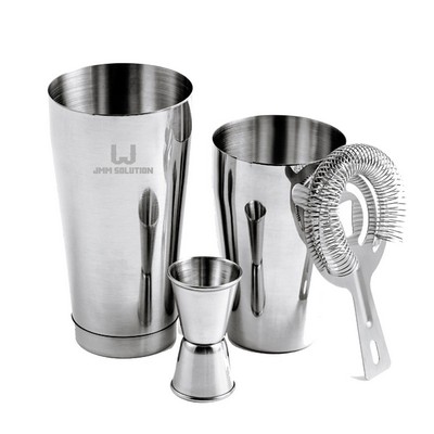 Stainless Steel Shaker Set for Drink Mixing