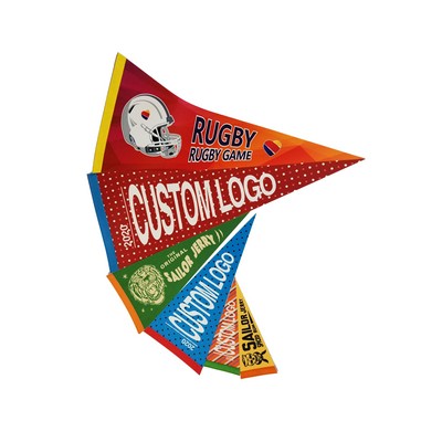 11.8" x 29.5" Full Color Single Sided Printed Felt Pennant