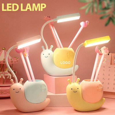 Cute Snail Shape USB LED Desk Lamp w/Pen Holder