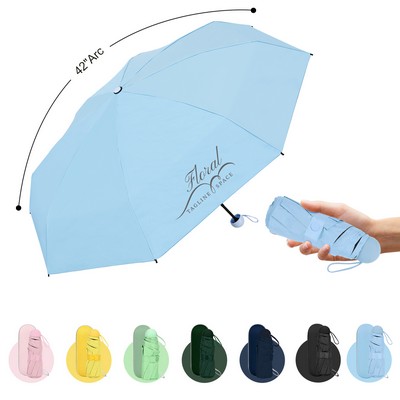 42'' Arc Compact Travel Umbrella w/ Case