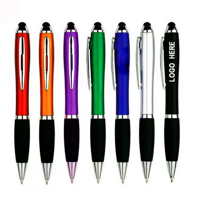 Retractable Ballpoint Pen with Stylus tip