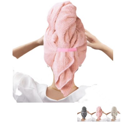 Coral Velvet Dry Hair Towel