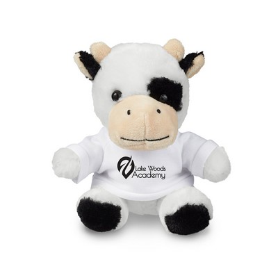 7" Plush Cow with T-Shirt