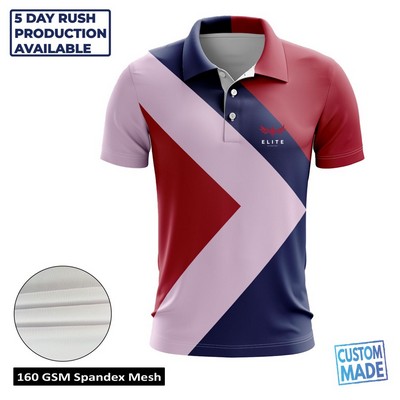 Unisex and Kids' Full Sublimation Mesh Polo - Economy Series