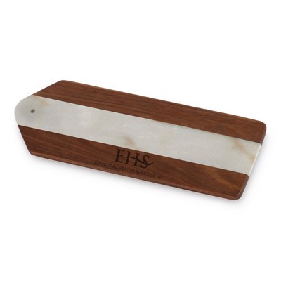 Tegan Marble Serving Board White