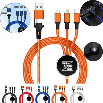 3 in 1 Mobile Phone Light Up Charging Cable