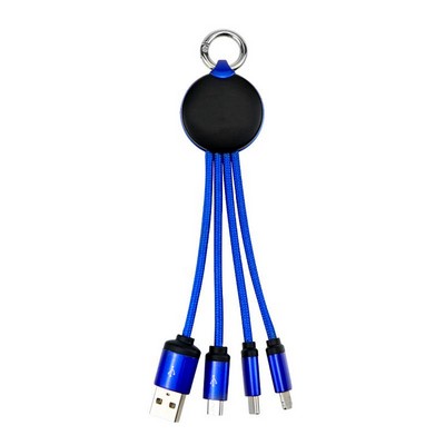 4-in-1 Multi-Charging Nylon Braided Universal USB Cord