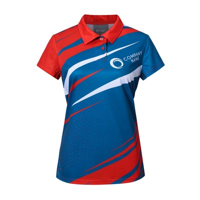 Women's 100%Polyester Sublimated Sport POLO