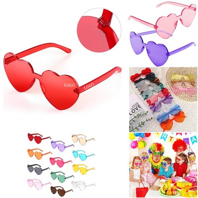 Heart Shape Rimless Sunglasses