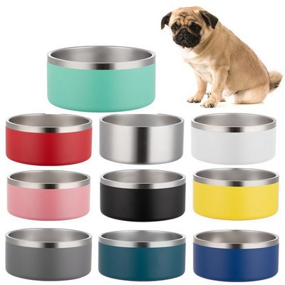 32 Oz. Double Wall Stainless Steel Pet Feeding Bowl