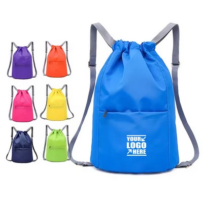 Drawstring Waterproof Gym Backpack Bag