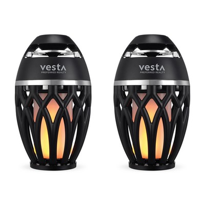 iLive™ Tiki & Bluetooth Speakers with LED Flame - Black