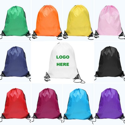 210D Polyester Backpack Drawstring Bag