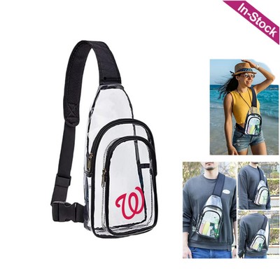 Stadium Approved PVC Sling Bag Crossbody Backpack